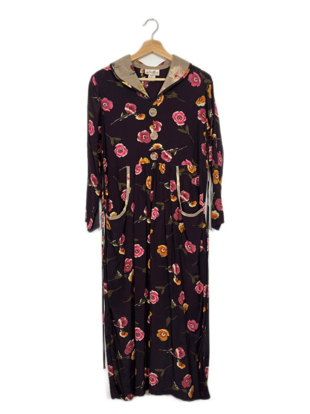 Speechless Cottagecore Floral Maxi Dress Small Prairie Modest Plum Cute Feminine